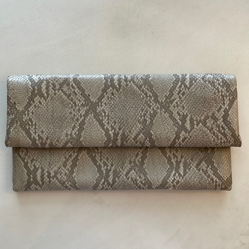 Snakeskin Fold Over Clutch